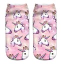 Chaussettes chevilles pour filles avec des licornes 2
