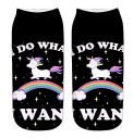 Chaussettes chevilles pour filles avec des licornes 3