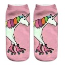 Chaussettes chevilles pour filles avec des licornes 9