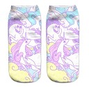 Chaussettes chevilles pour filles avec des licornes 10
