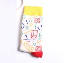 Chaussettes colorées avec impression 13