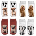 Chaussettes de cheville pour femmes avec chien A667 1