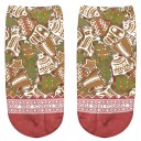 Chaussettes de cheville pour femmes - motif de Noël 13
