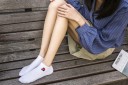 Chaussettes de cheville pour femmes White 3
