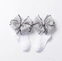 Chaussettes de cheville pour filles avec nœud 5