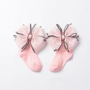 Chaussettes de cheville pour filles avec nœud 8