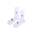 Chaussettes de cyclisme mi-mollet taille M Respirantes et hautement élastiques Blanches avec motif de vélo Pour hommes et femmes Pour vélo de route 1