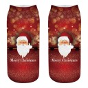Chaussettes de Noël pour femmes avec impression 3D de Santa 15