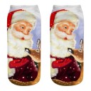 Chaussettes de Noël pour femmes avec impression 3D de Santa 2