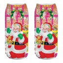 Chaussettes de Noël pour femmes avec impression 3D de Santa 3