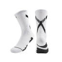 Chaussettes de sport antidérapantes unisex confortables respirantes élastiques mi-mollet course football entraînement 7