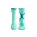 Chaussettes de sport antidérapantes unisexes respirantes élastiques mi-mollet course football entraînement 2