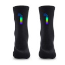 Chaussettes de sport noires professionnelles unisexes EU 39-46 réfléchissantes pour le cyclisme en extérieur en nylon respirant hautes jusqu'aux 2