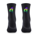 Chaussettes de sport noires professionnelles unisexes EU 39-46 réfléchissantes pour le cyclisme en extérieur en nylon respirant hautes jusqu'aux 5