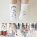 Chaussettes en coton pour bébés et tout-petits de la naissance à 3 ans Chaussettes courtes pour enfants avec des images joyeuses 12