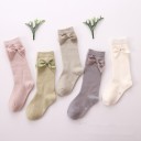 Chaussettes en coton pour filles avec nœud - 5 paires 1