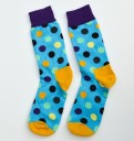 Chaussettes en coton pour hommes à pois 10