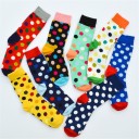 Chaussettes en coton pour hommes à pois 1