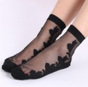 Chaussettes en nylon pour femmes avec des roses 5