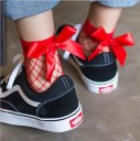 Chaussettes en résille pour femmes avec nœud 5