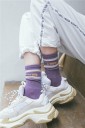 Chaussettes hautes pour femmes à rayures 7