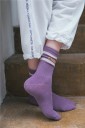 Chaussettes hautes pour femmes à rayures 8