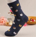 Chaussettes hautes pour femmes avec des chats 7