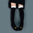 Chaussettes hautes pour filles avec couronne 7