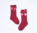 Chaussettes hautes pour filles avec nœud J891 7