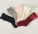 Chaussettes hautes pour filles avec nœud J891 1
