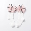 Chaussettes longues pour filles avec nœud 6