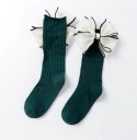 Chaussettes longues pour filles avec nœud 14