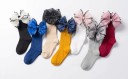 Chaussettes longues pour filles avec nœud 3