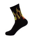 Chaussettes longues pour hommes avec des flammes 4