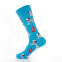 Chaussettes longues pour hommes avec motif de chiens 6