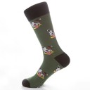 Chaussettes longues pour hommes avec motif de chiens 8