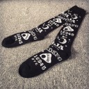 Chaussettes montantes pour femmes avec broderies 2