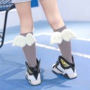 Chaussettes montantes pour filles avec ailes 3