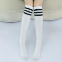 Chaussettes montantes pour filles avec rayures 2