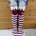 Chaussettes montantes pour filles avec un chat 4