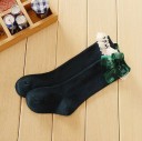 Chaussettes montantes pour filles avec volants et nœud 15