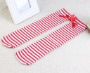 Chaussettes montantes rayées pour filles avec nœuds 9