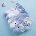 Chaussettes pour enfants avec un lapin - 5 paires 4