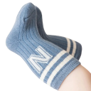 Chaussettes pour enfants unisexes 3 paires Chaussettes en coton unies avec la lettre N Chaussettes douces et respirantes pour enfants 7