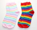 Chaussettes pour femmes à rayures colorées 1