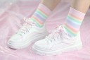 Chaussettes pour femmes à rayures colorées 5