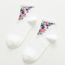 Chaussettes pour femmes avec des fleurs 19