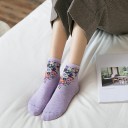 Chaussettes pour femmes avec des fleurs 5