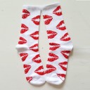 Chaussettes pour femmes avec imprimé de lèvres 5