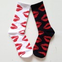 Chaussettes pour femmes avec imprimé de lèvres 3
